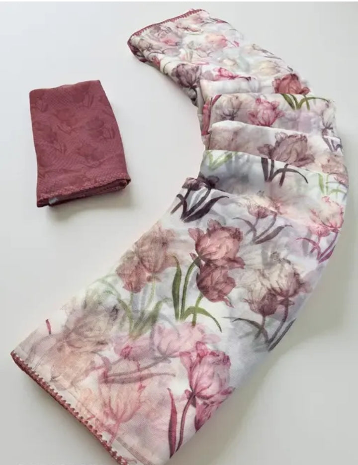 CHIFFON designer saree.